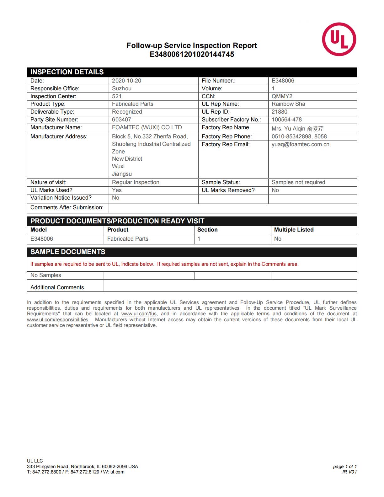 E3480061201020144745-UL证书